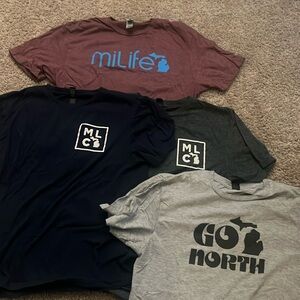 Set of (4) “MiLife t shirts